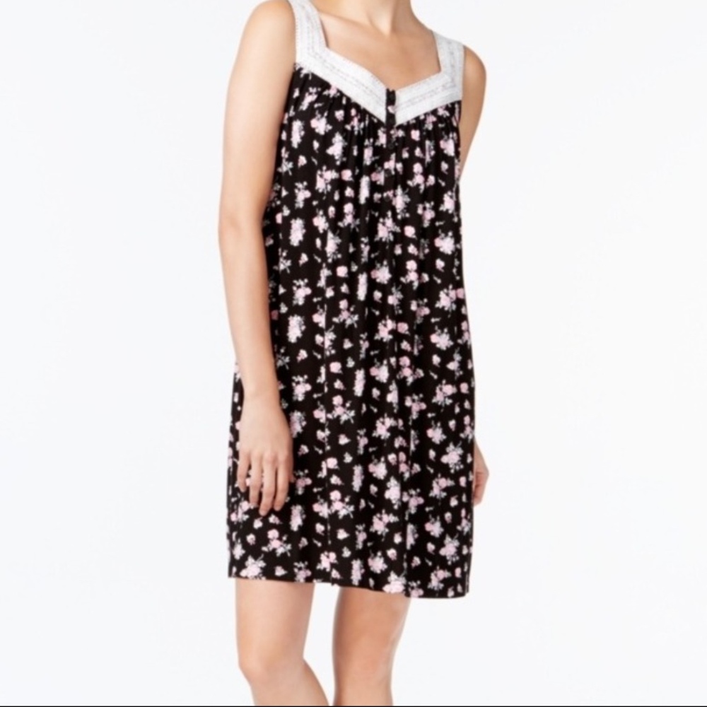 Charter Club Lace Floral Print Knit Sleepdress NWT